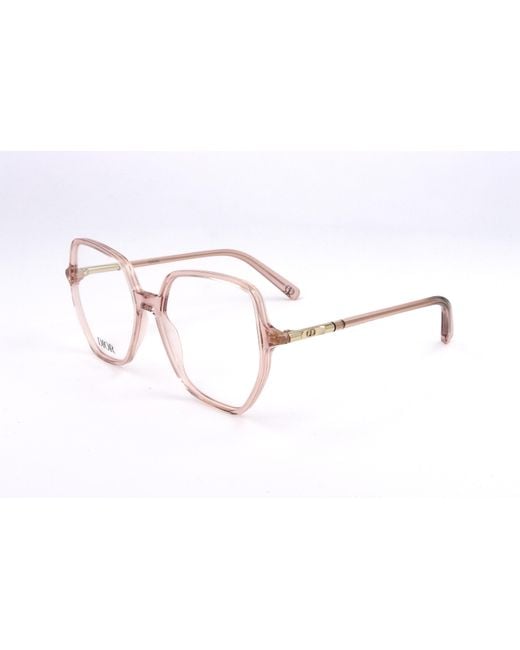 Dior White Full-Rimmed Plano Lenses