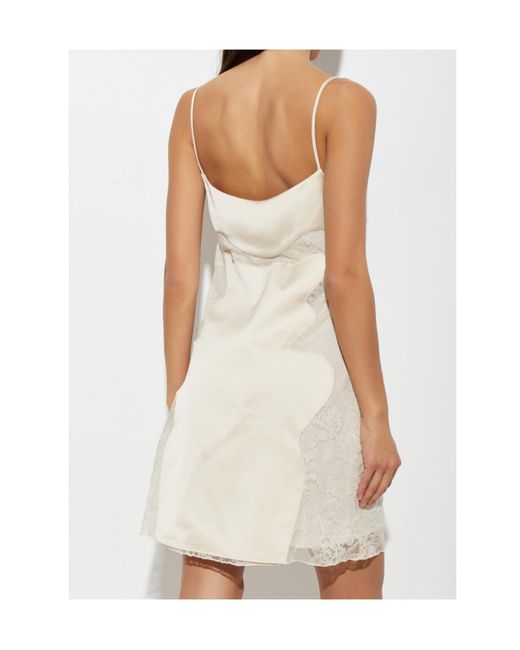 Off-White c/o Virgil Abloh Natural Lace Camisole Dress