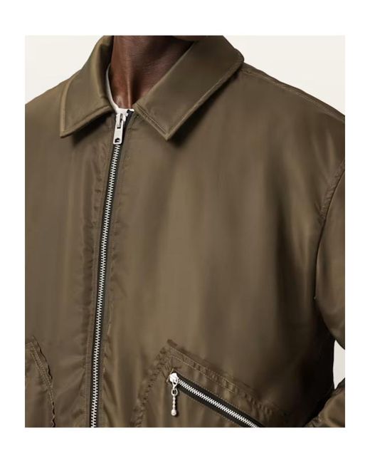 AllSaints Green Fallon Bomber Jacket for men