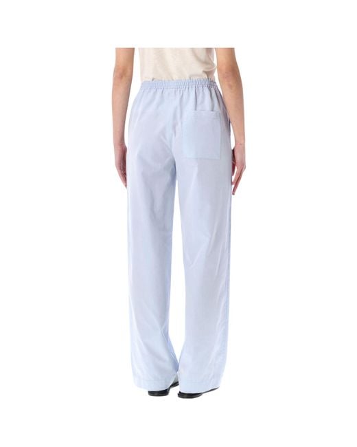 Loulou de Saison Blue Loulou Sero Cotton Poplin Trousers
