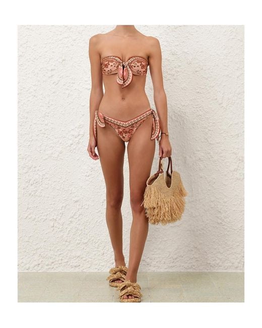 Zimmermann White Aster Scarf Tie Bikini