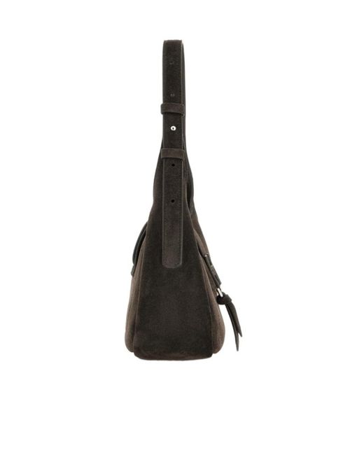 Hogan Black Palissandro Suede Shoulder Bag