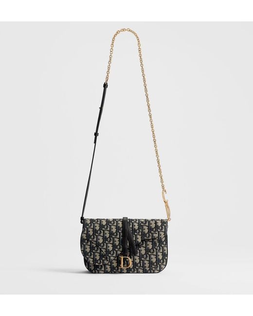 Dior Black Gallop Saddle Chain Clutch