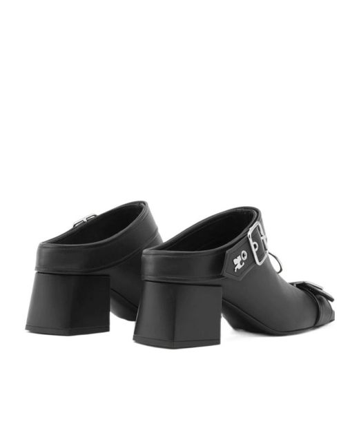 Courreges Black Gogo 55Mm Leather Mules