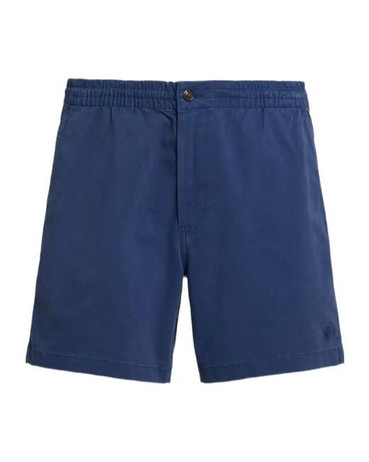 Polo Ralph Lauren Blue Embroidered Shorts for men