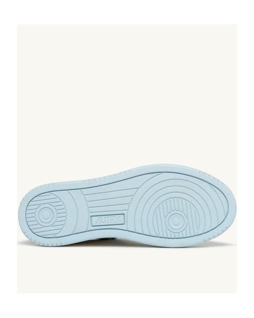 Autry Blue Medalist Bicolor Low-Top Sneakers