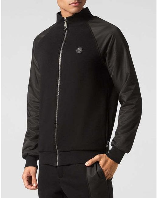 Philipp Plein Black Long-Sleeved Sportswear And Trouser Sets for men