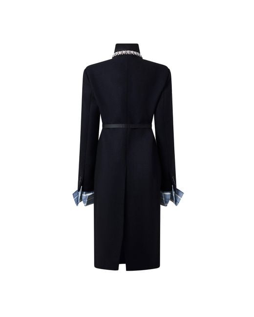 Prada Blue Long Woolblend Coat