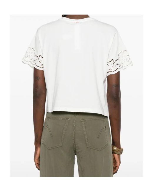 Twinset White Broderie Anglaise Knitted Top