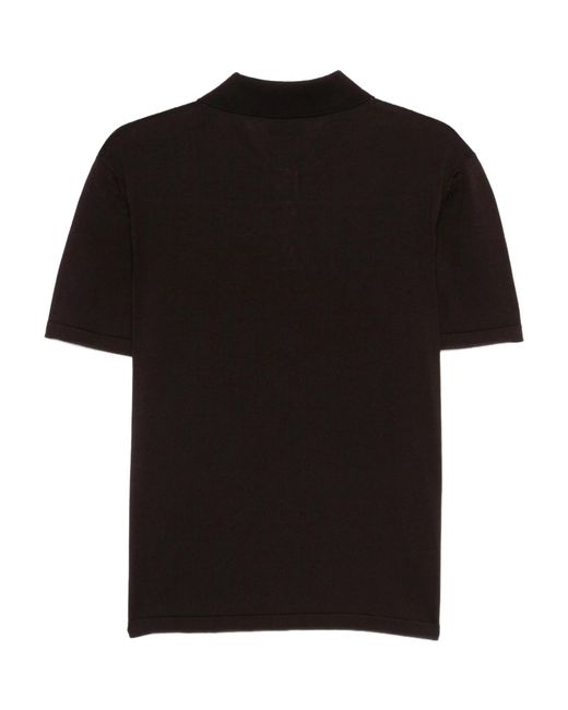 A.P.C. Black Chest Pocket Polo Shirt for men