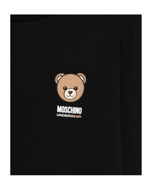 Moschino Black Teddy-Print Sweatshirt for men