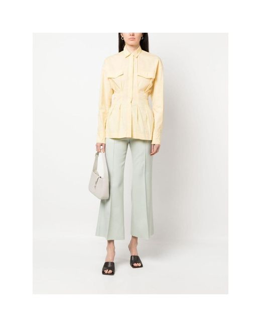 Lanvin Gray High Waist Flared Trousers