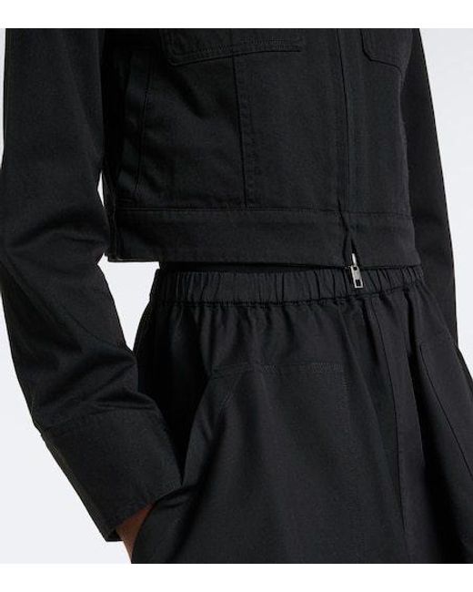 Vince Black Cropped Cotton Jacket