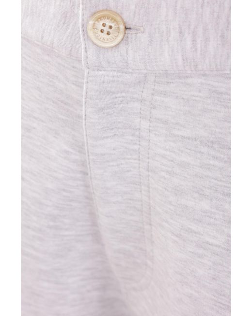 Brunello Cucinelli White Pocket Detailed Cargo Shorts for men