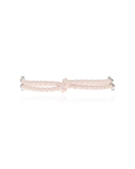 Bottega Veneta White Braided Design Bracelet for men