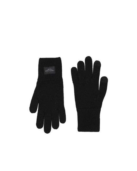 Rag & Bone Black Solid Color Gloves