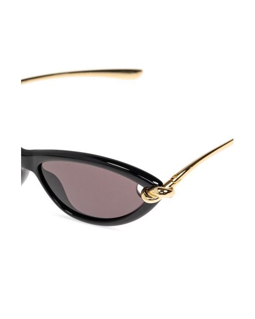 Bottega Veneta White Knot Cat Eye Sunglasses