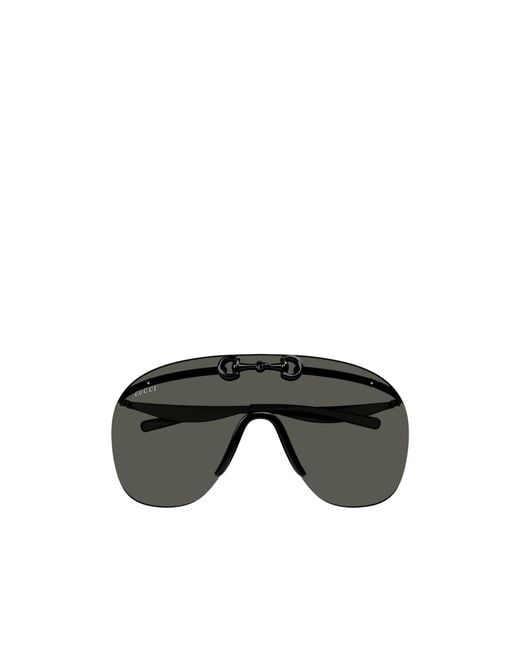 Gucci Black Eyewear Shield Frame Sunglasses for men