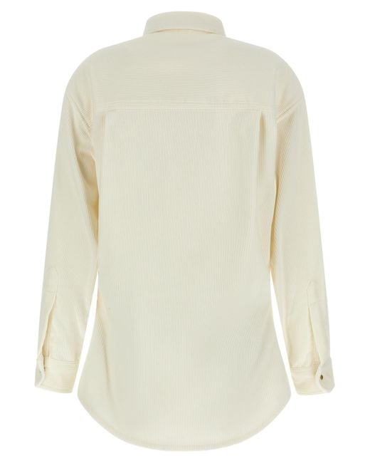 DARKPARK White Anne Corduroy Tailored Shirt