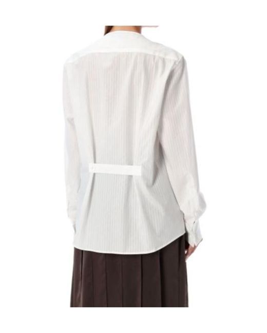 J.W. Anderson White Jw Anderson Relaxed Fit Pintuck Bib Shirt