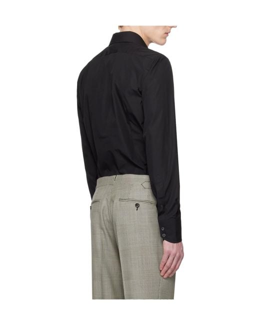Tom Ford Black Poplin Slim Fit Shirt for men