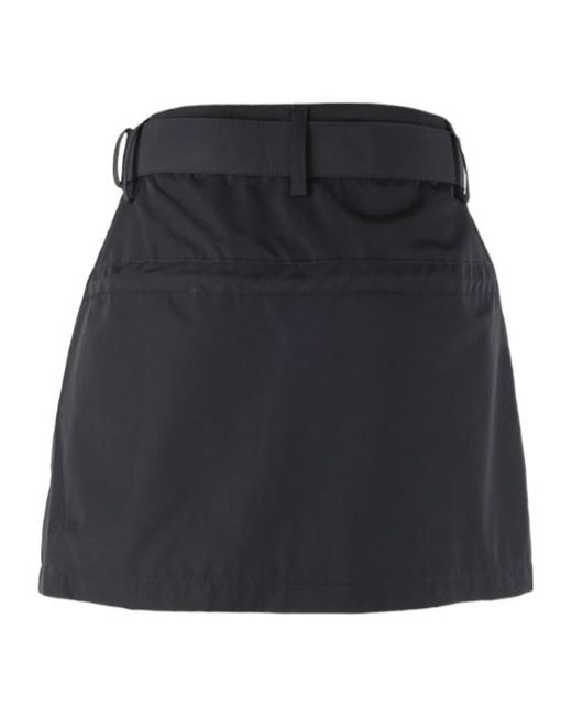 Prada Black High-Waist Buckled Mini Skirt