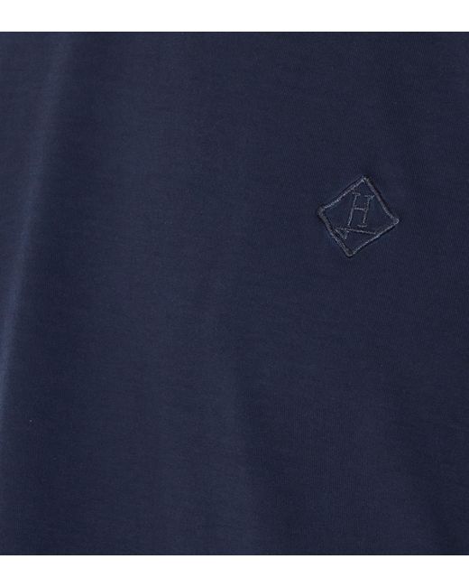 Herno Blue Logo Crewneck T-Shirt for men