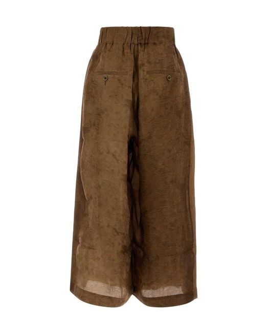 Uma Wang Brown Wide-Leg Casual Pants