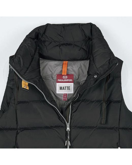 Parajumpers Black Logo Down Vest