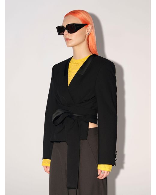 Ambush Black Waist Tie Blazer