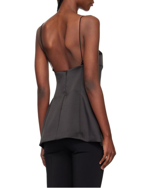 Rohe Black Satin Thin Strap Top