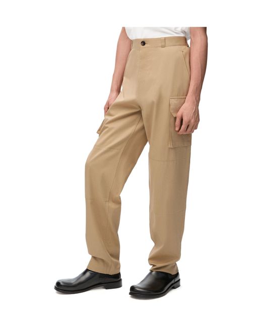 Loewe Natural Straight-Leg Cargo Trousers for men