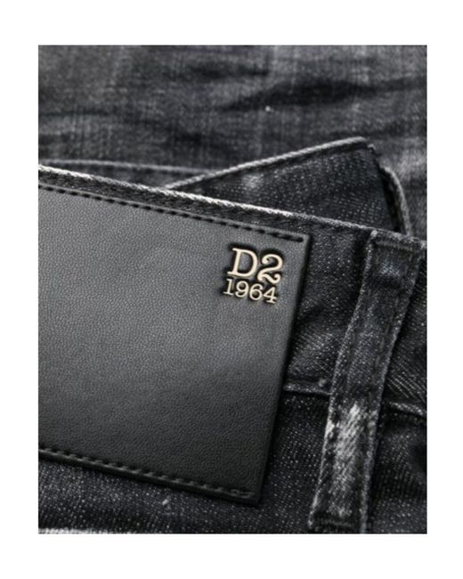 DSquared² Gray 1964 Distressed Slim-Fit Jeans for men