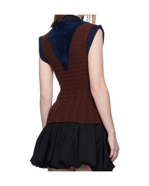 Kiko Kostadinov Blue Sleeveless Polo Shirt