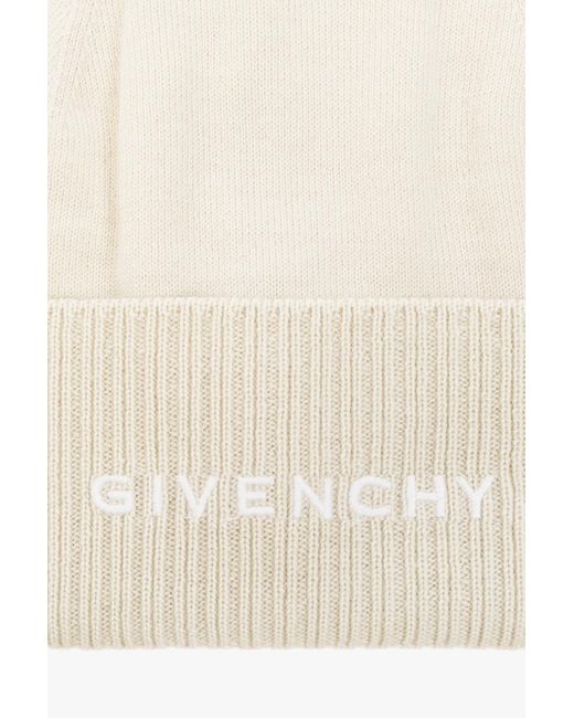 Givenchy White Rib Hat
