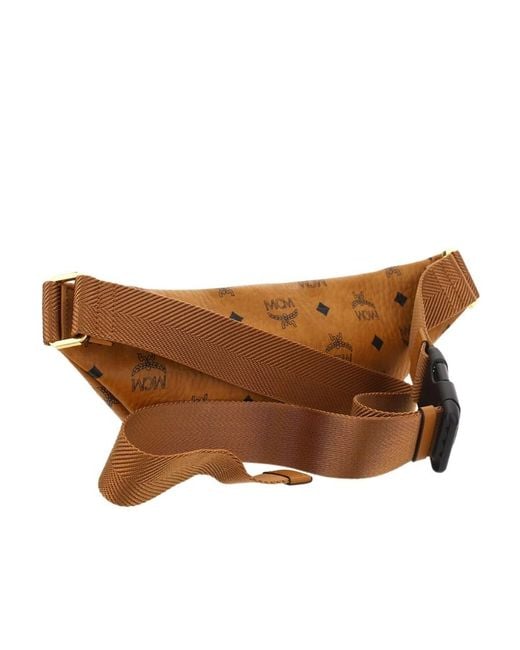 MCM Brown Small Visetos Fursten Bag