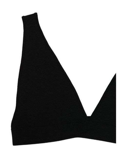 P.A.R.O.S.H. Black Roma V-Neck Top
