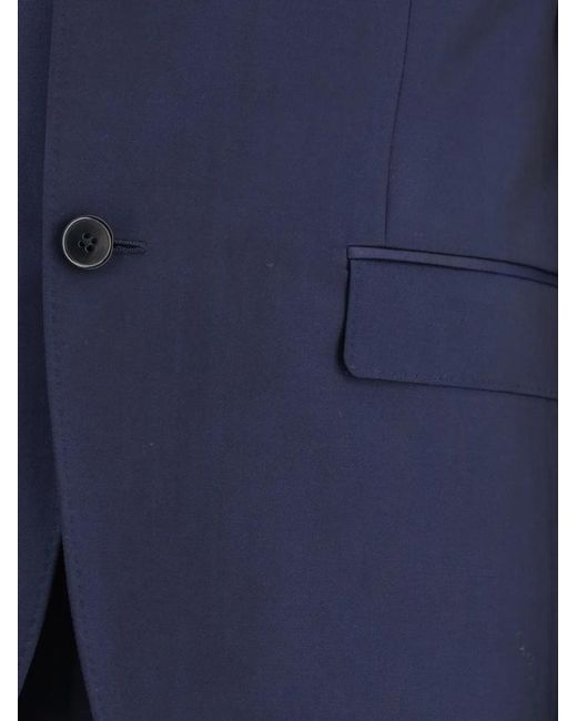 Zegna Blue Single-Breasted Tailored Suit for men