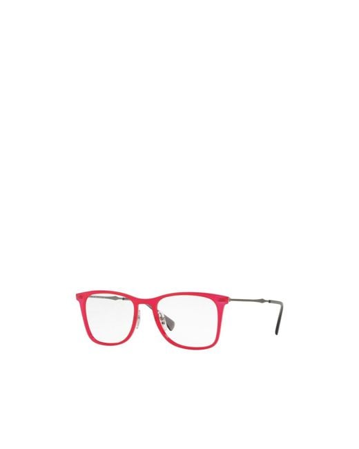 Ray-Ban Pink Geometric Frame Plain Mirror for men