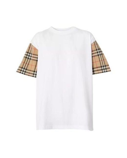 Burberry White Crewneck Short-Sleeved T-Shirt