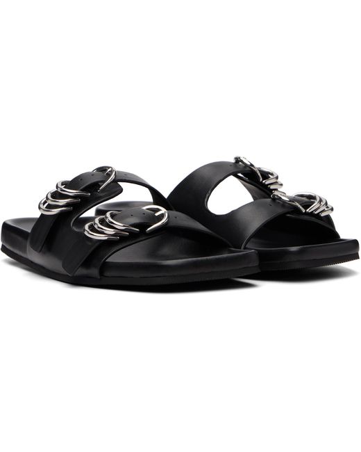Rag & Bone Black Rue Leather Slippers