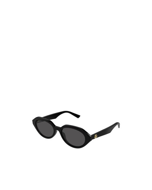 Gucci Black Eyewear Oval Frame Sunglasses
