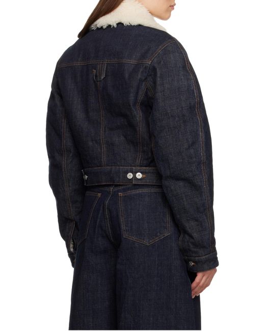 Jacquemus Blue Cropped Denim Jacket