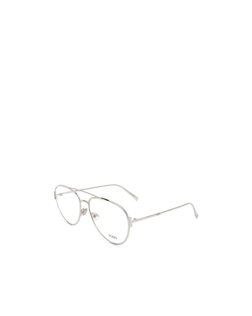 Tod's White Geometric Frame Flat Mirror