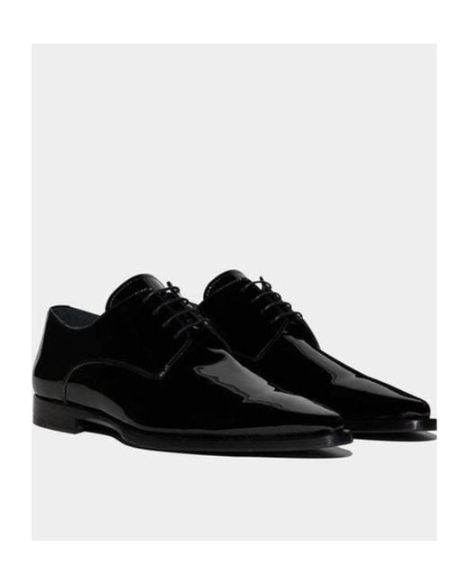 DSquared² Black Ibra Tapered Toe Lace-Up Shoes for men