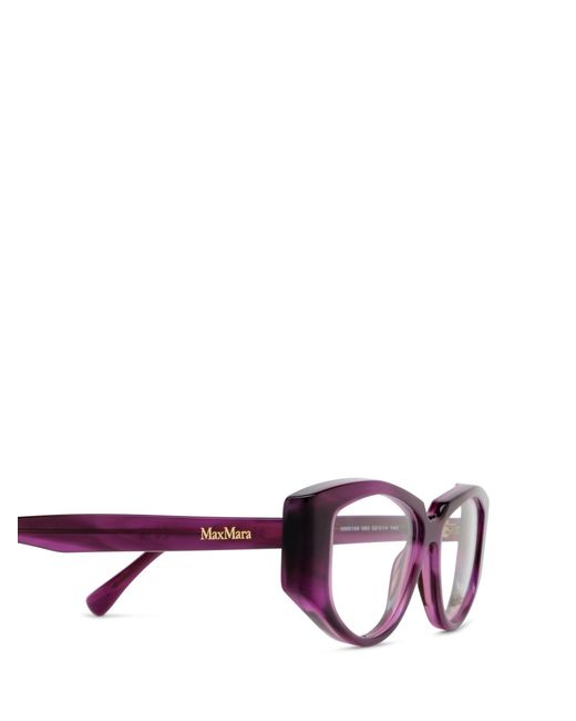 Max Mara White Irregular Frame Glasses