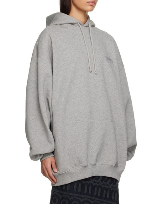 Vetements White Inside-Out Logo Embroidered Hoodie for men