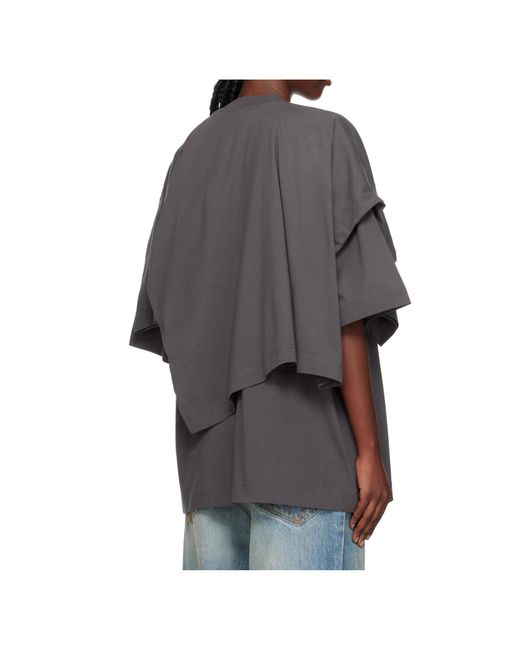 Vetements Gray Double-Layer T-Shirt