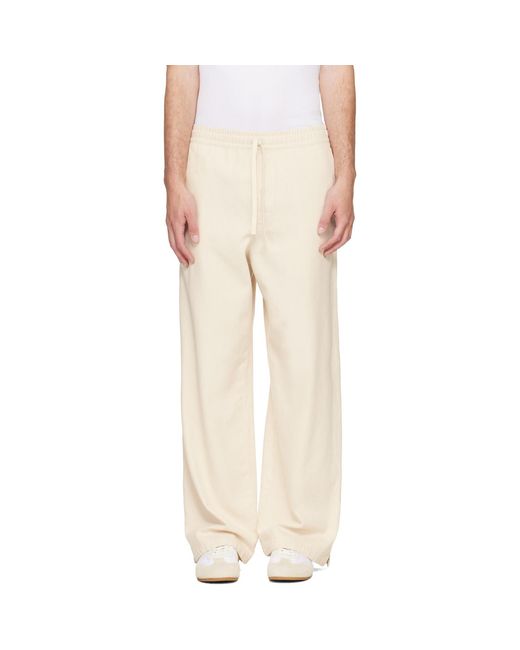 A.P.C. White Drawstring Casual Pants for men