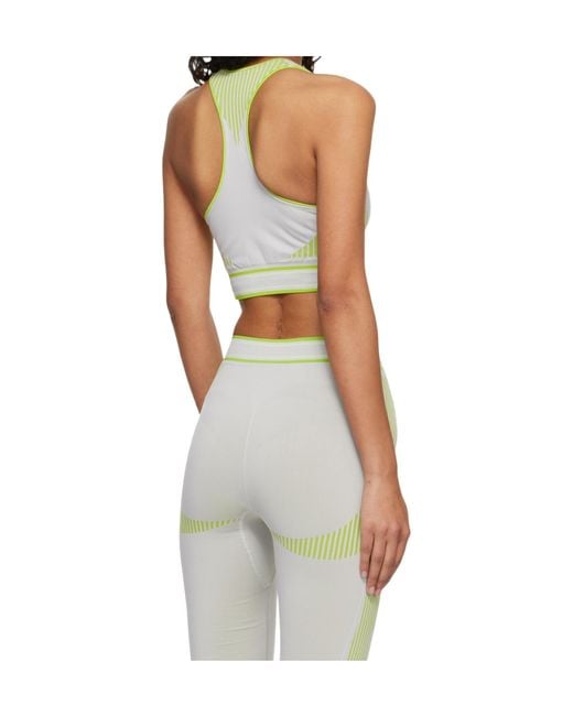 Casablanca Green Seamless Ribbed Performance Bra